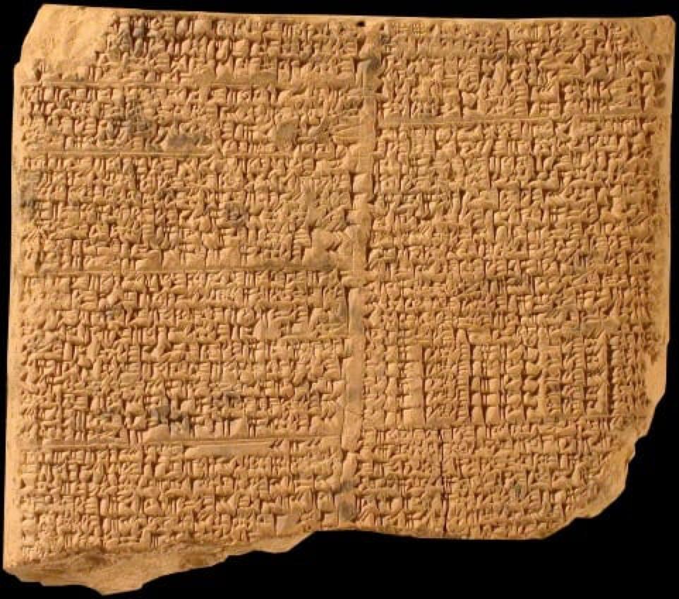 Babylonian Metric Algebra Problems Tablet
