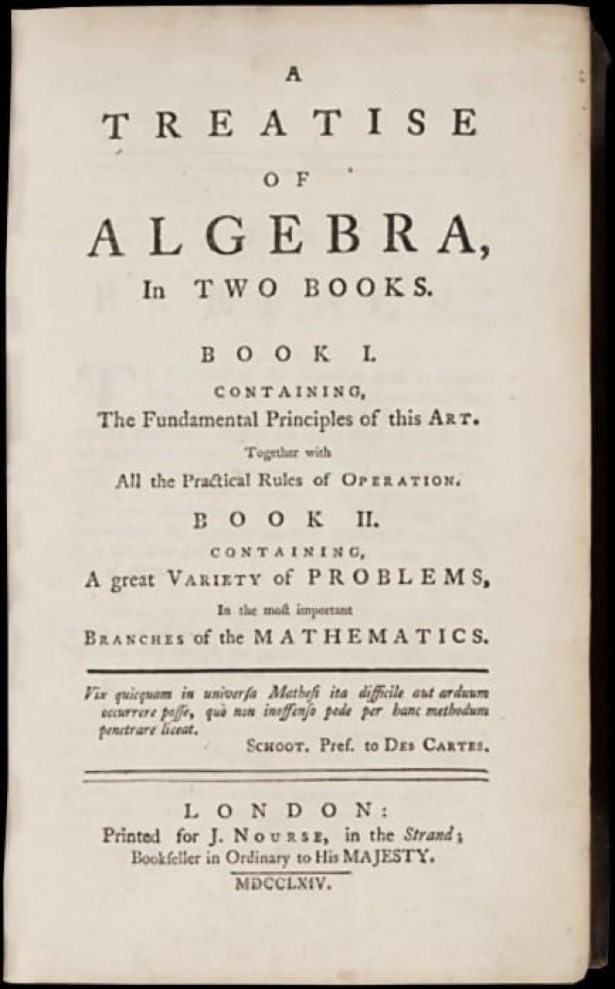 Emerson's Treatise of Algebra